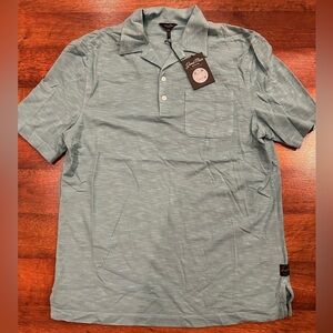 NWT Good Man Brand Men's Blue Polo Shirt 100% Cotton Size Medium